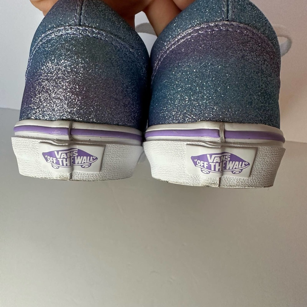 NWOT Vans Ombre Glitter Old Skool Blue/Purple Youth Junior Shoes Sz:7 - Picture 3 of 9